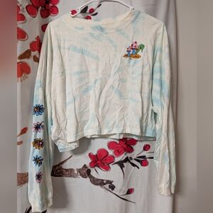 Tye Dye Nature-Themed Long Sleeve Shirt